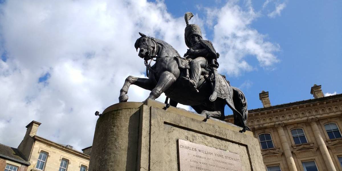 The statue of Lord Londonderry in Durham Market Place